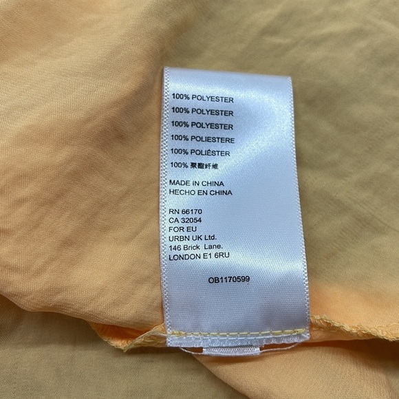 Out From Under NWT Peach Satin Cinch Side Asymmetrical Tank Top Size Small - Picture 11 of 11